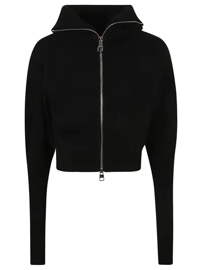 Alexander Mcqueen Zip Long-sleeved Jacket In Black