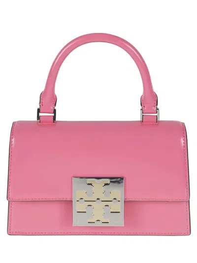 Tory Burch Trend Spazzolato Mini Top-handle Hand Bag In Watermelon Pink