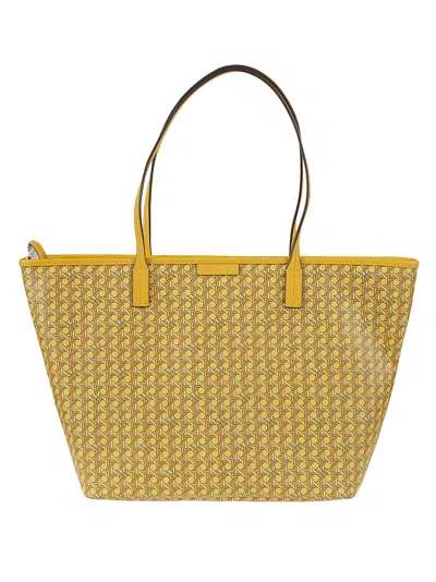 Tory Burch Coated Canvas Zip Tote In Sunset Glow