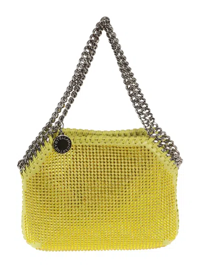 Stella Mccartney Crystal All-over Shoulder Bag In Oxide Yellow
