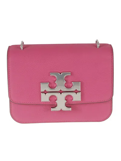Tory Burch Small Eleanor Pebbled Shoulder Bag In Plumberry
