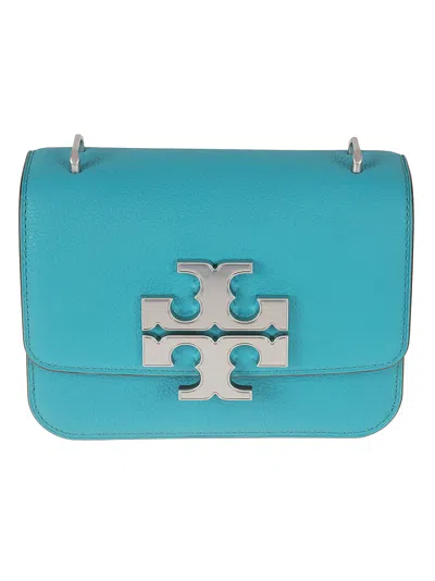 Tory Burch Small Eleanor Pebbled Shoulder Bag In Transfer Blue