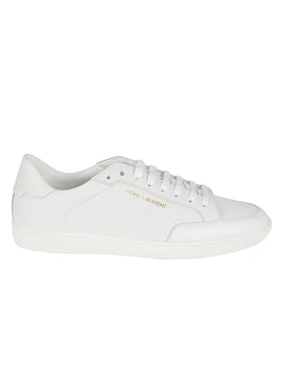 Saint Laurent Sl/10 Low-top Sneakers In Optic White