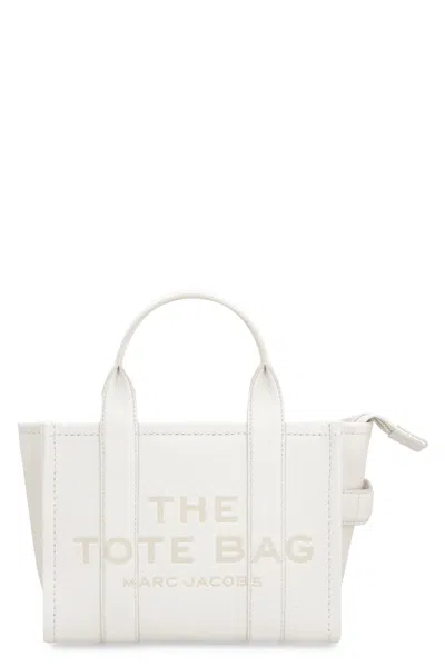 Marc Jacobs Leather Tote Bag In Cotton/silver