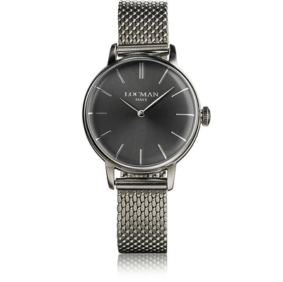 Gucci Montres Femme 1960 - Montre Femme En Acier Inoxydable Gris Anthracite In Argenté