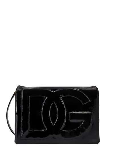 Dolce & Gabbana Shoulder Bag With Logo In Nero