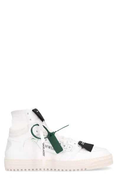 Off-white 3.0 Off-court Leather High-top Sneakers In White