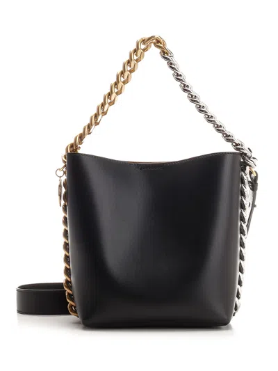 Stella Mccartney Frayme Bucket Bag In Black