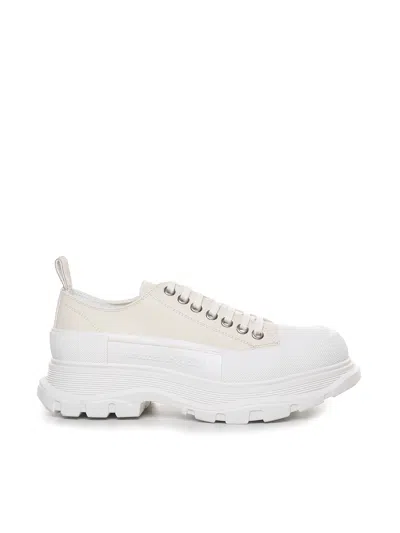 Alexander Mcqueen Tread Slick Sneakers In Vanilla, White