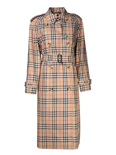 Burberry Trench Harehope In Beige