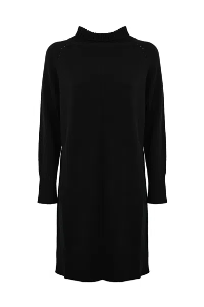 Max Mara Zerbino Wool And Cashmere Dress In Black