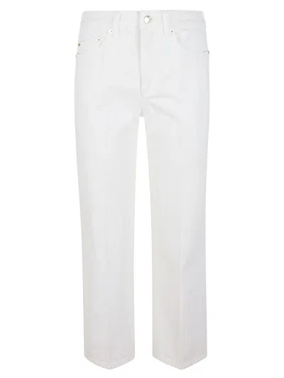 Michael Michael Kors Logo Detailed Straight Leg Jeans In White