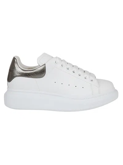 Alexander Mcqueen Leather Upper And Ru In White Blk Pearl