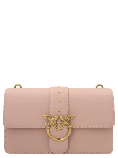 Pinko Classic Love Icon Simply Crossbody Bag In Pink