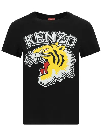 Kenzo T-shirt In Nero/fantasia