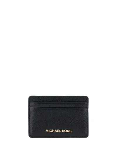 Michael Kors Jet Set Card Holder In Black
