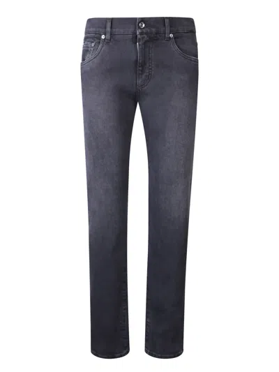 Dolce & Gabbana Slim Fit Black Jeans In Grey