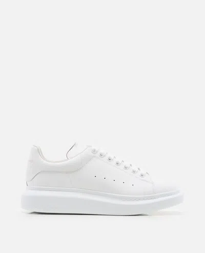 Alexander Mcqueen Oversized Leather Trainer In White