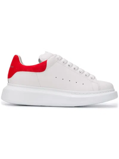 Alexander Mcqueen Leather Upper And Ru In White Lust Red