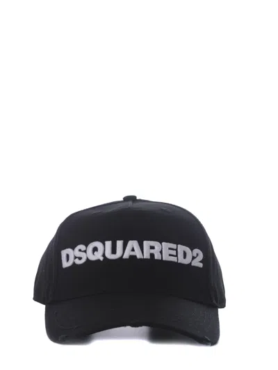 Dsquared2 Hat  In Cotton In Nero