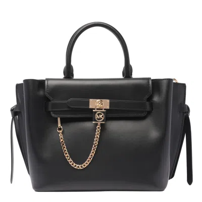 Michael Michael Kors Hamilton Legacy Leather Handbag In Black