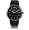 LOCMAN DESIGNER MEN'S WATCHES ONE AUTOMATICO BLACK PVD STAINLESS STEEL MEN'S WATCH W/LEATHER AND SILICONE B