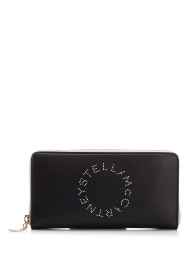 Stella Mccartney Continental Wallet Smallleathergoods In Black