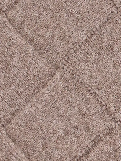 Bottega Veneta Weave Pattern Sweater In Taupe