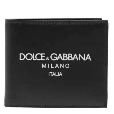 Dolce & Gabbana Logo Print Wallet In Black