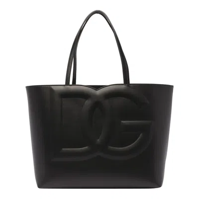Dolce & Gabbana Medium Dg Logo Tote Bag In Black