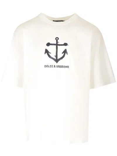 Dolce & Gabbana Marine T-shirt In Bianco