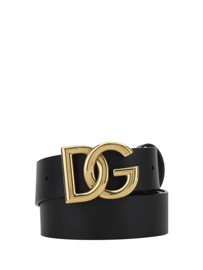 Dolce & Gabbana Tosca Belt In Nero/oro