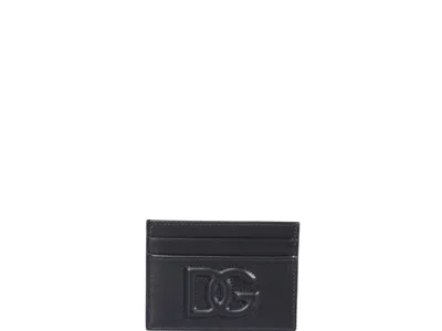 Dolce & Gabbana Dg Logo Cardholder In Nero