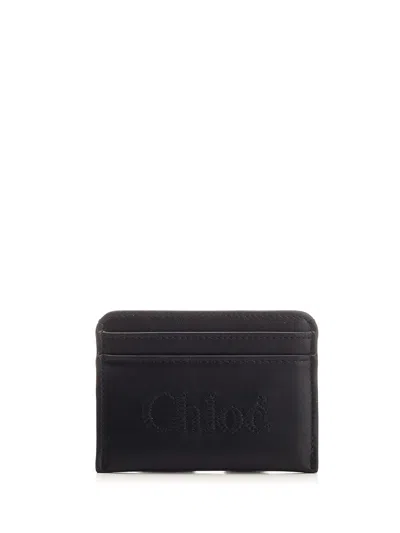 Chloé Black Card Holder In Nero