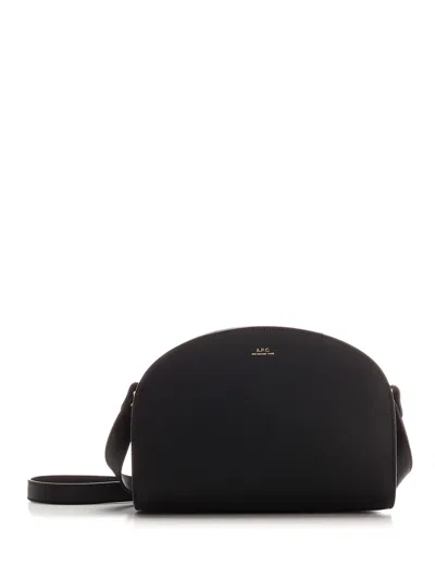 Apc Black Demi-lune Shoulder Bag In Nero