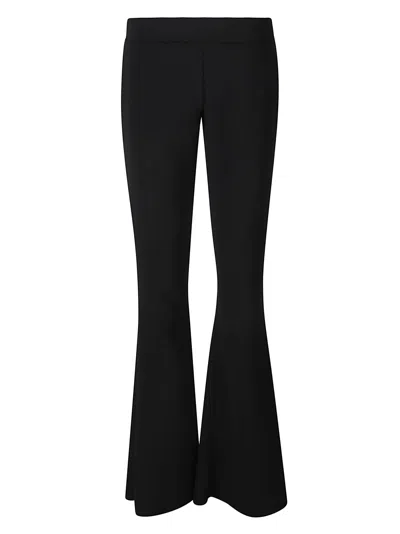 Dsquared2 Logo-plaque Flared Trousers In Black