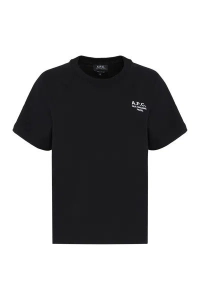 Apc Navy Michele T-shirt In Lzz Black