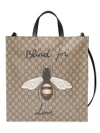 GUCCI BEE PRINT SOFT GG SUPREME TOTE,450950K571T12301574