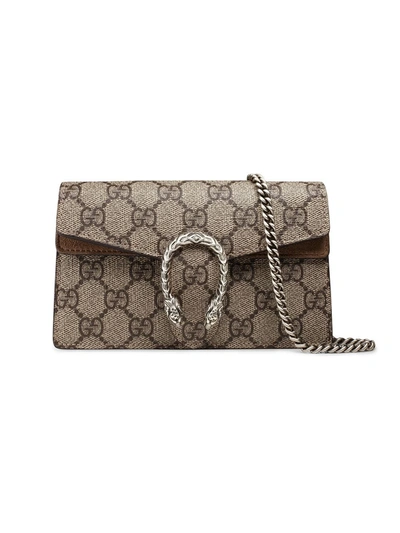 Gucci Dionysus Gg Supreme Super Mini Bag In Brown