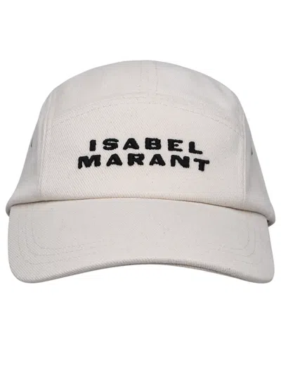 Isabel Marant Tedji Hat In Ivory Cotton In Ecru