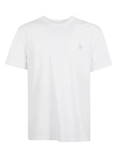 Golden Goose Star Print Crewneck T-shirt In White