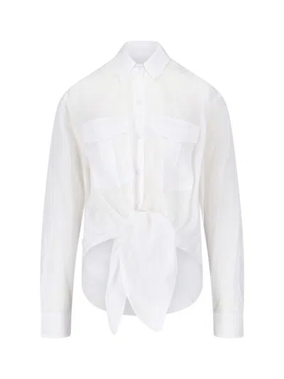Marant Etoile Nath Organic Cotton Shirt In White