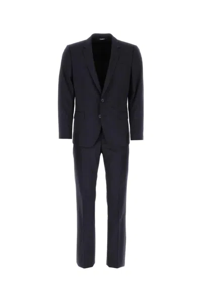 Dolce & Gabbana Single Breasted Tailored Suit In Blue