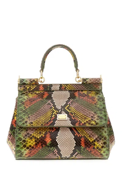 Dolce & Gabbana Medium Sicily Handbag In Multicolour