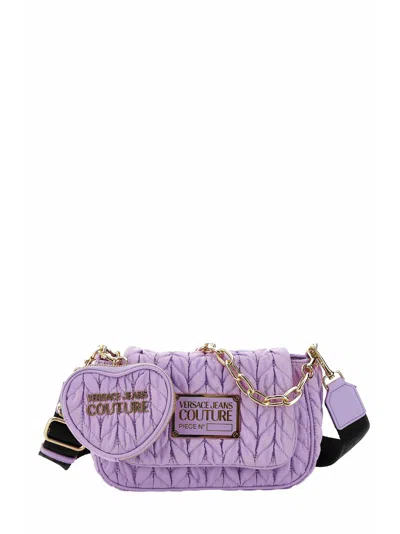Versace Jeans Couture Bags Range O - Crunchy Bags, Sketch 5 Quilted Nylon In Purple