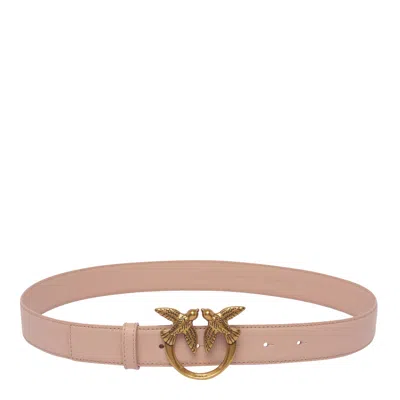 Pinko Love Berry Simply H3 Belt In Cipria Gold