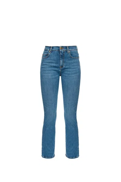 Pinko Mid-rise Skinny Jeans In Medium Vintage Wash