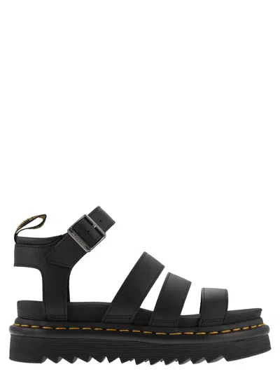 Dr. Martens' Blaire Leather Sandals With Straps In Black