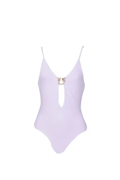 Pinko One Piece Swimsuit With Buckle In White