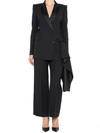 Alexander Mcqueen Asymmetric-drape Double-breasted Jacket In Black